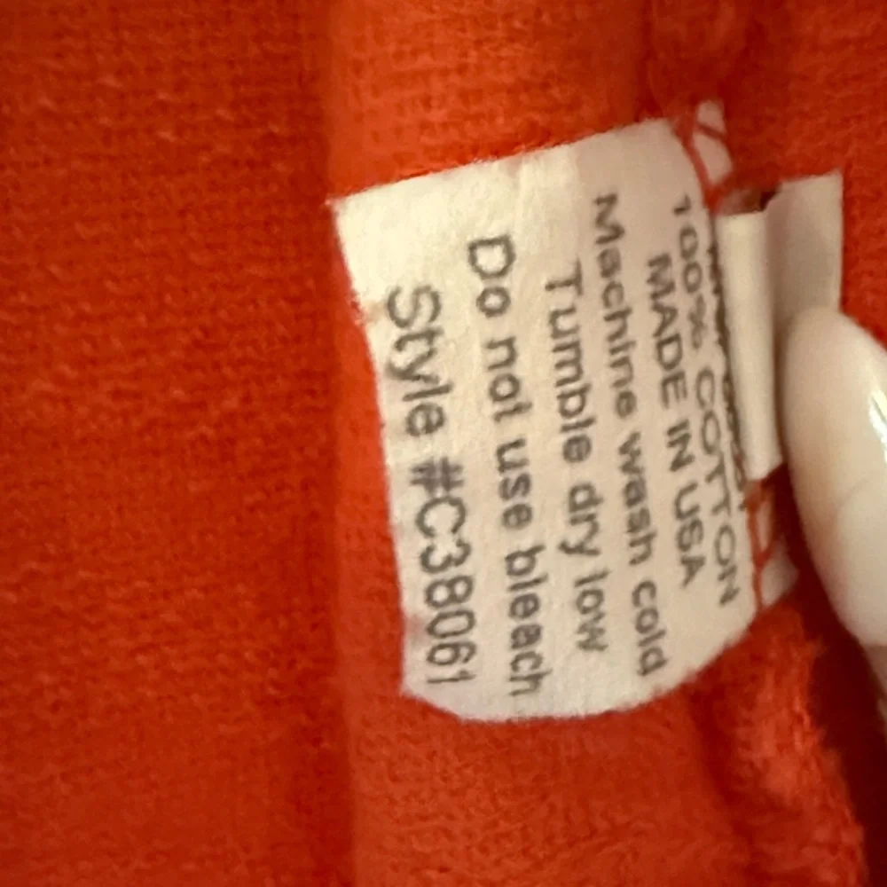 Women's Orange Button-Front Jacket/Cardigan with Hood - Picture 4 of 5